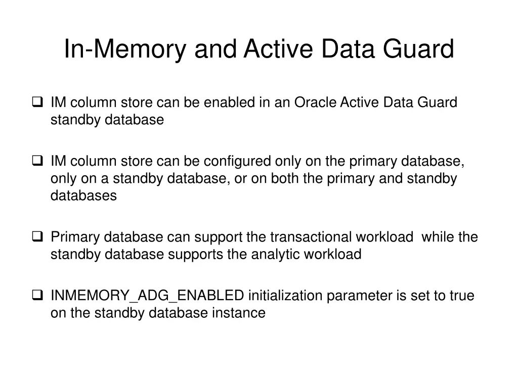 in memory and active data guard