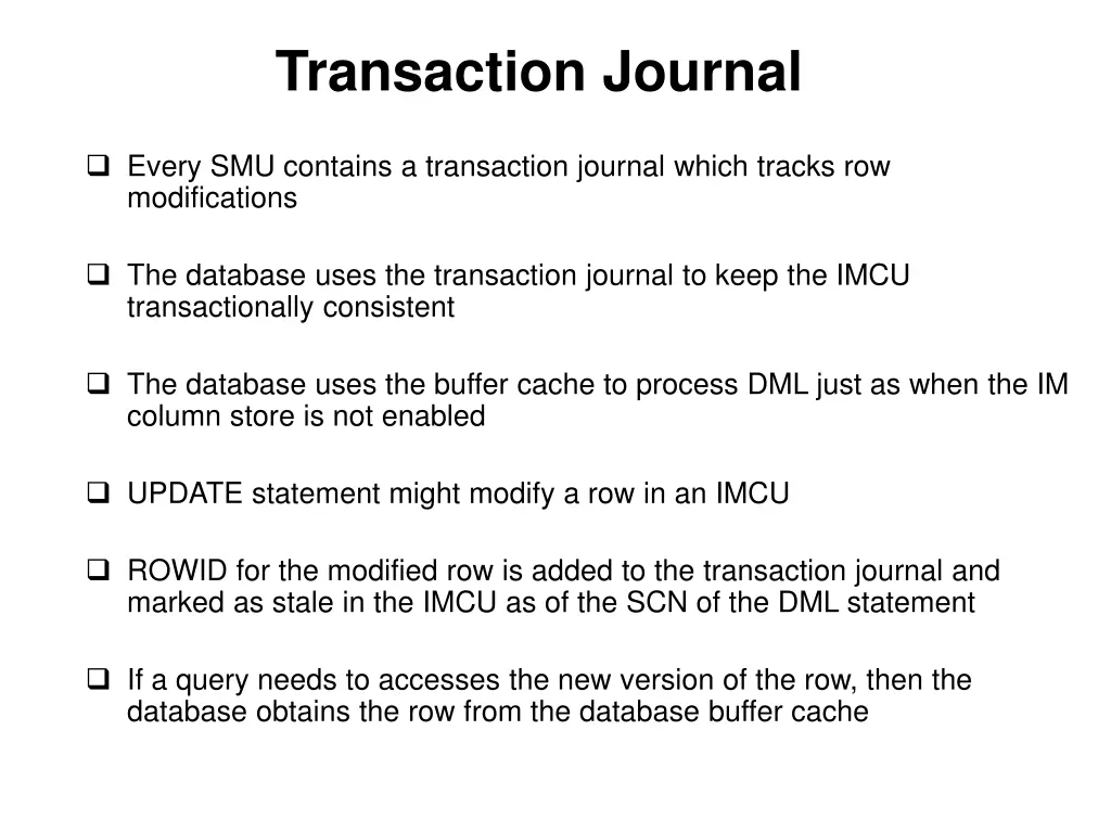 transaction journal