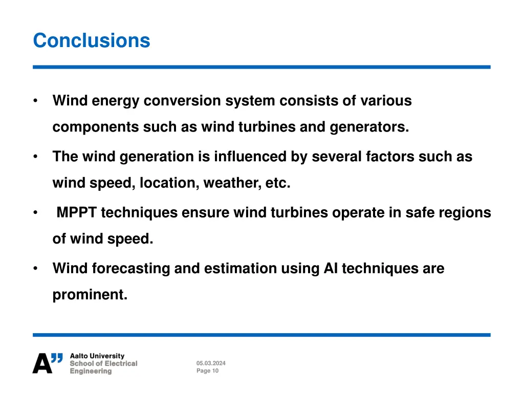 conclusions