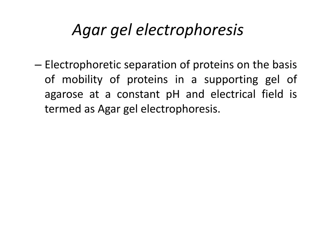 agar gel electrophoresis
