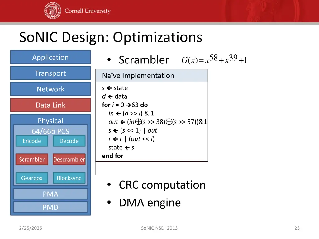 sonic design optimizations