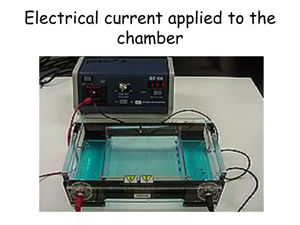 electrical current applied to the chamber