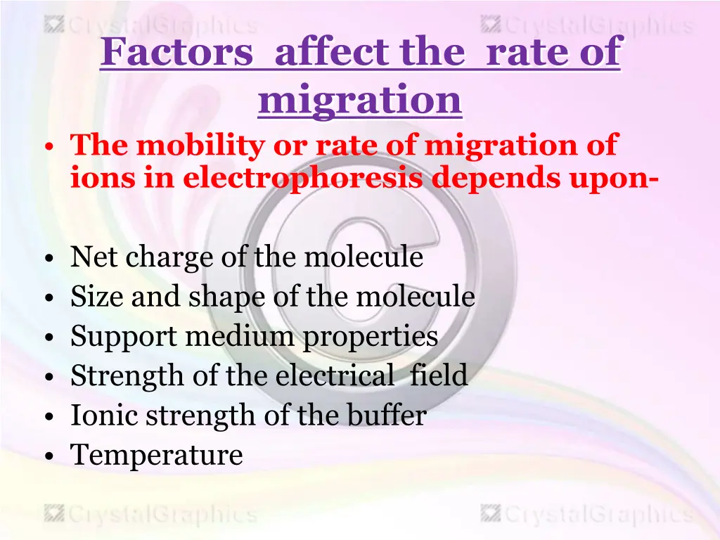 factors affect the rate of migration the mobility