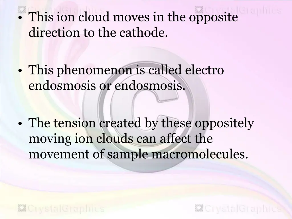 this ion cloud moves in the opposite direction