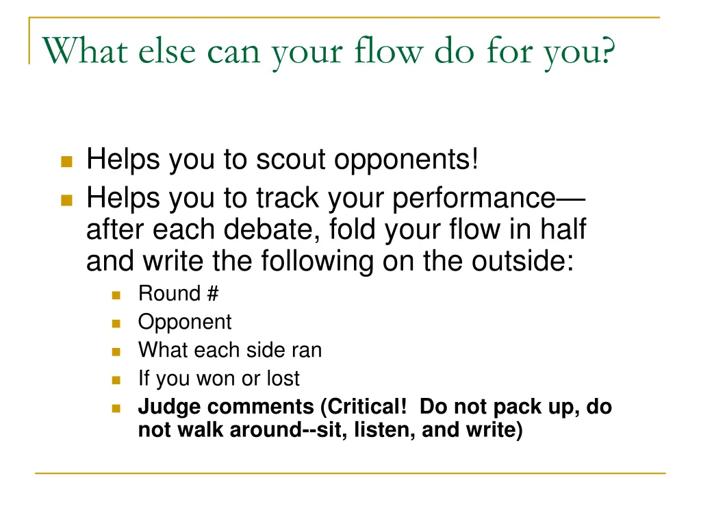 what else can your flow do for you