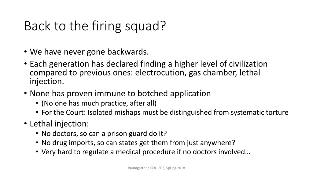 back to the firing squad