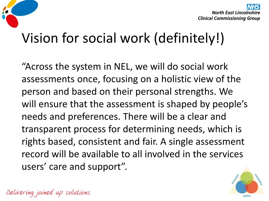 vision for social work definitely