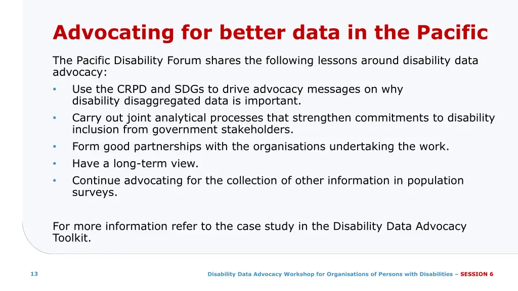 advocating for better data in the pacific