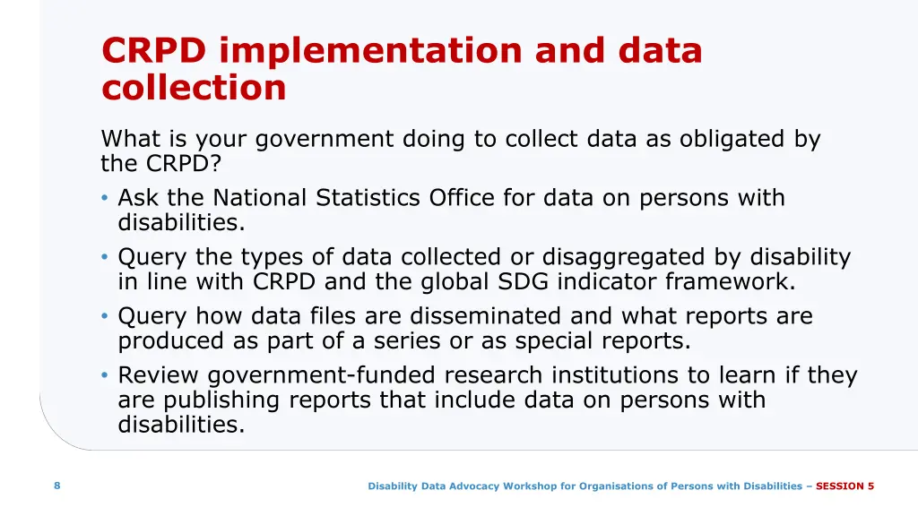 crpd implementation and data collection