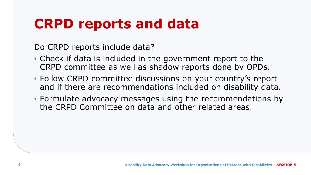 crpd reports and data
