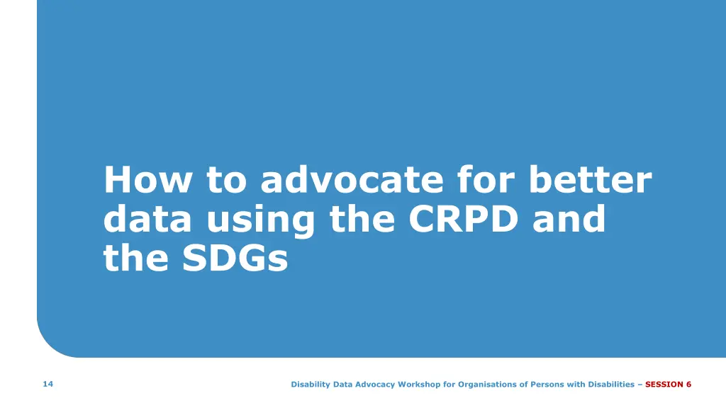 how to advocate for better data using the crpd