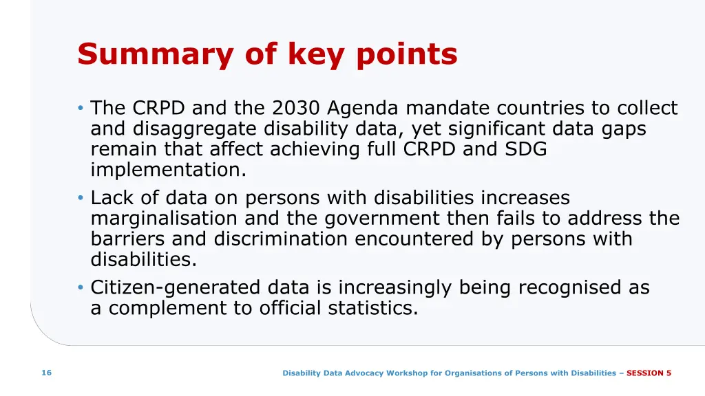 summary of key points