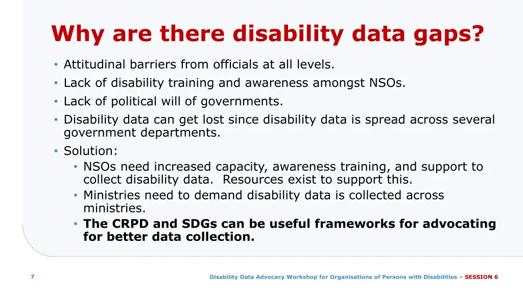 why are there disability data gaps