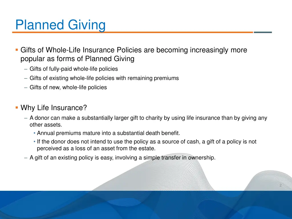 planned giving