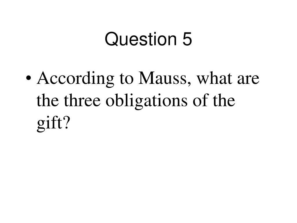 question 5