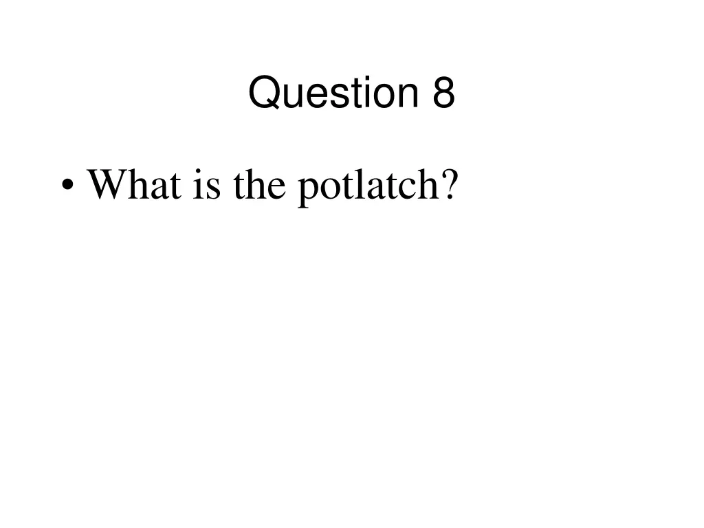 question 8