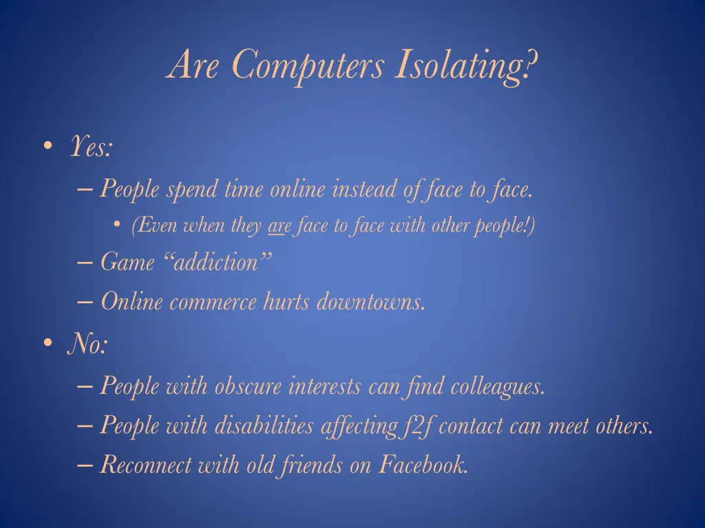 are computers isolating