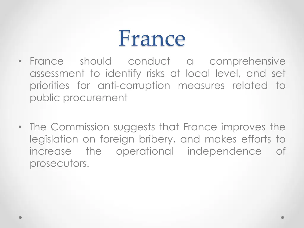 france conduct