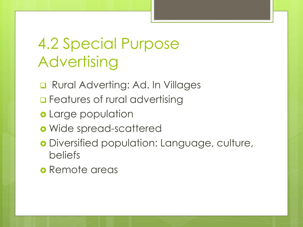 4 2 special purpose advertising