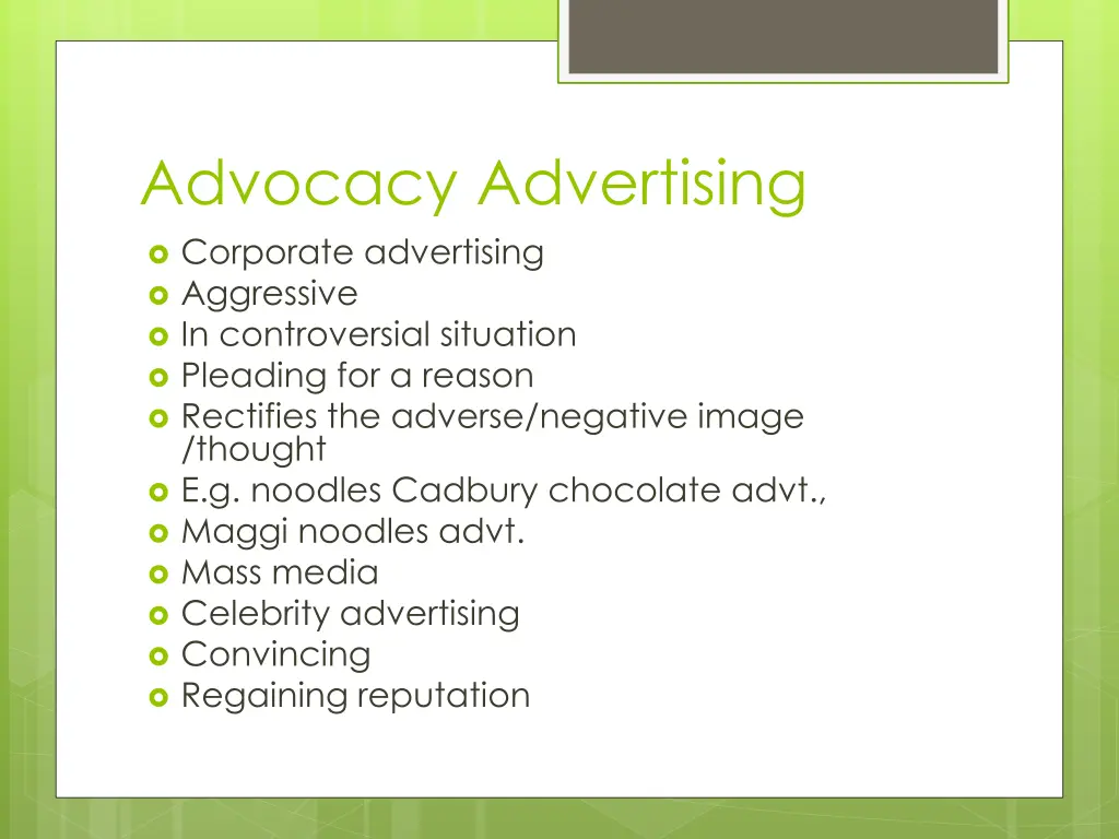 advocacy advertising corporate advertising