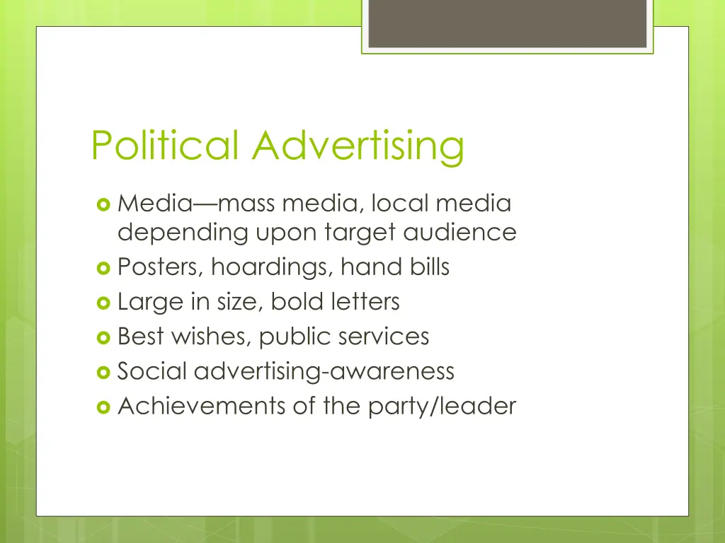 political advertising