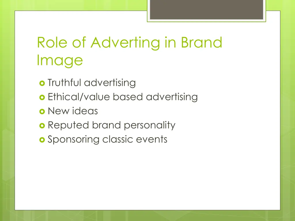 role of adverting in brand image