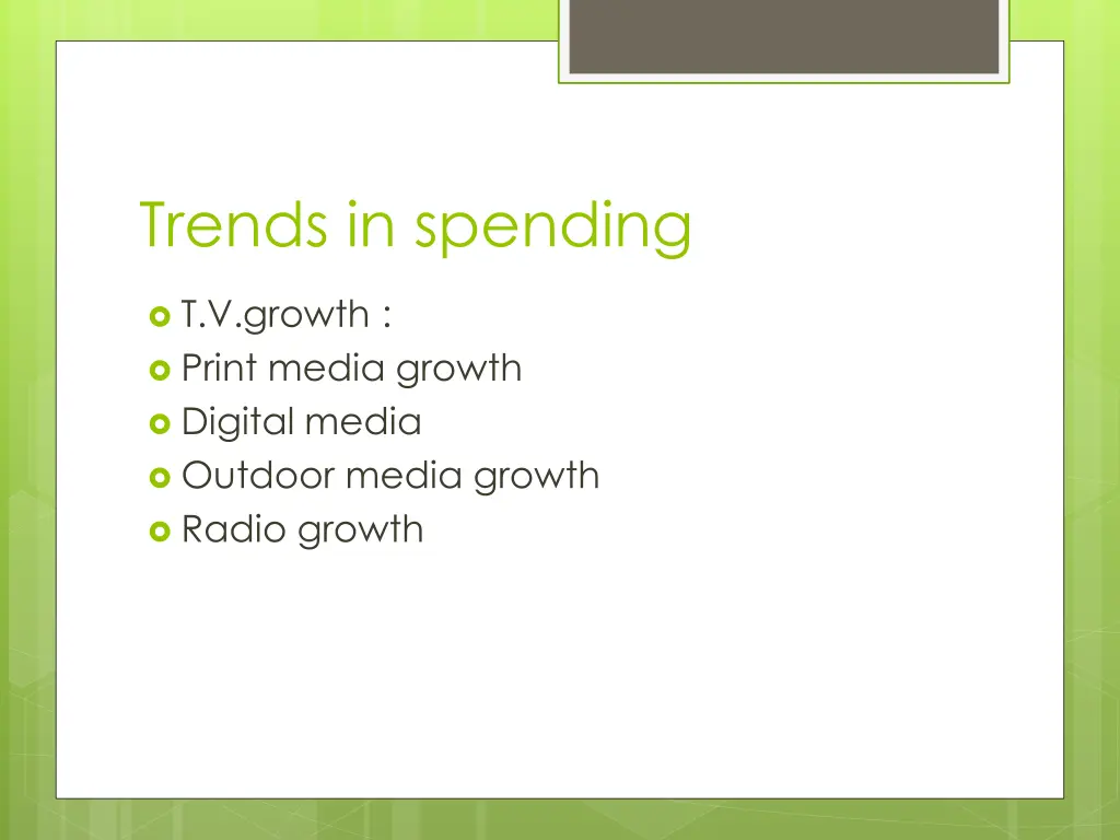 trends in spending
