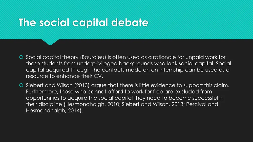 the social capital debate