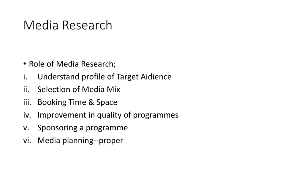 media research 1