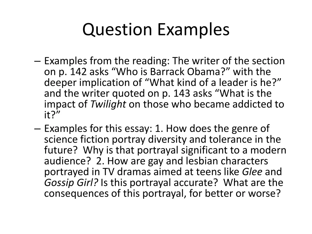 question examples