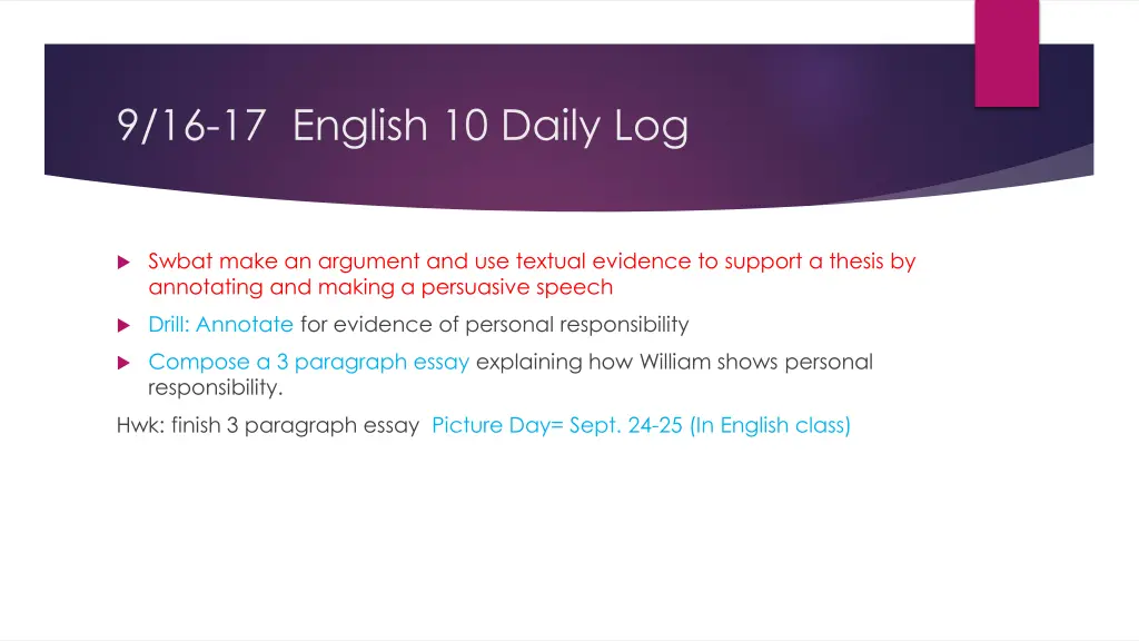 9 16 17 english 10 daily log