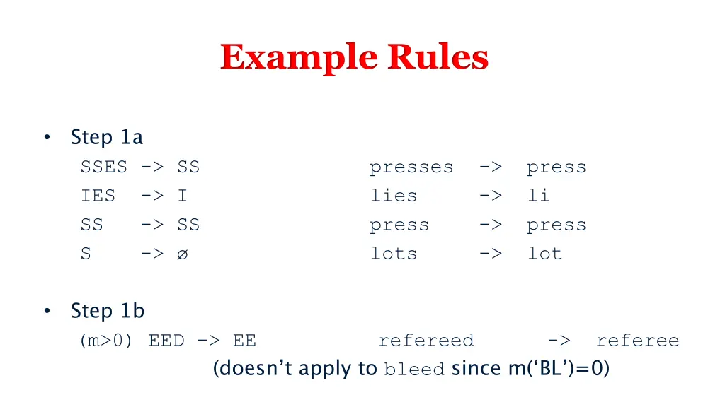 example rules