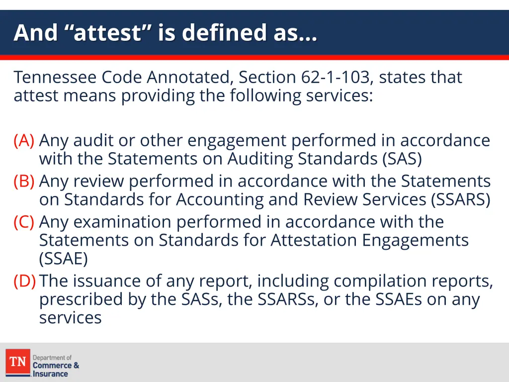 and attest is defined as