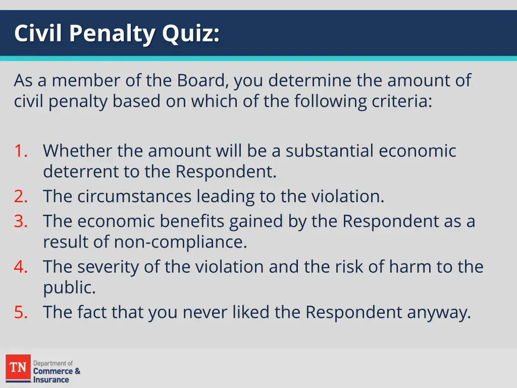 civil penalty quiz