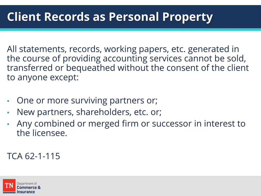 client records as personal property