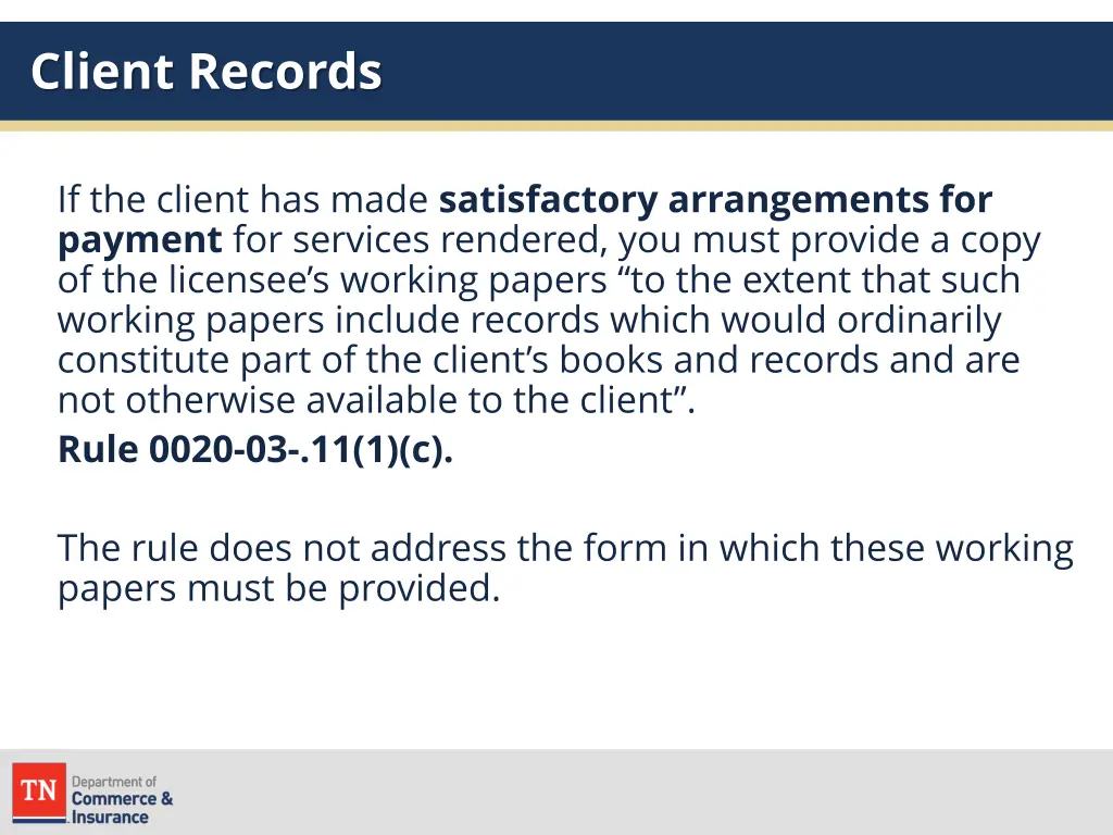 client records
