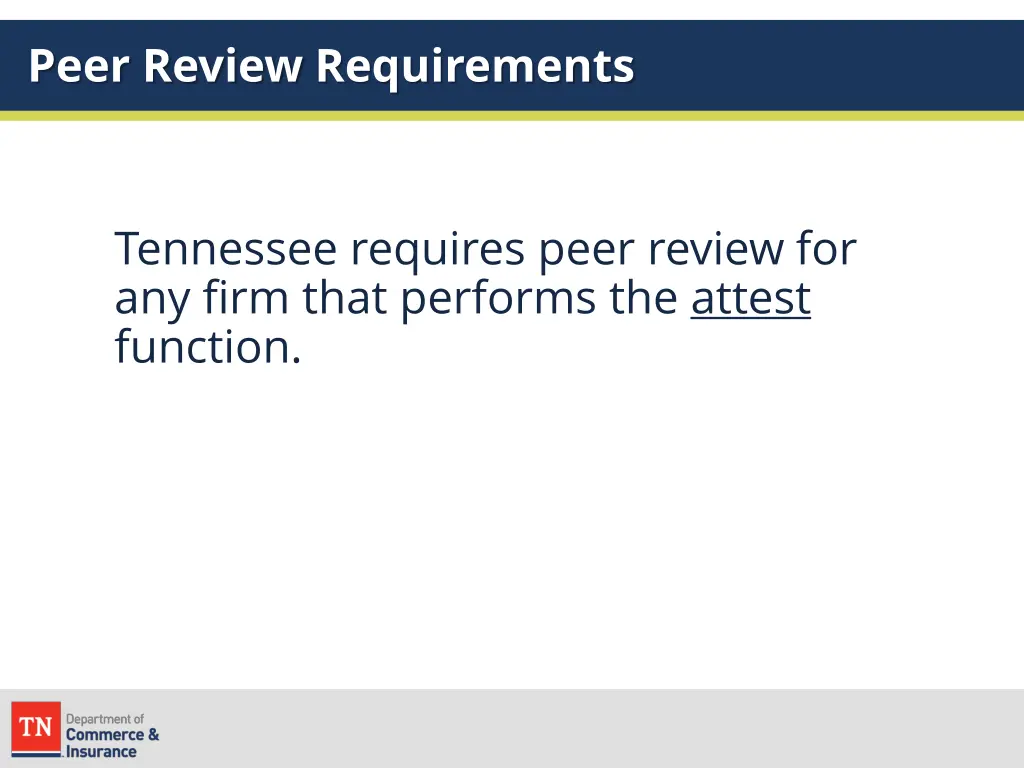 peer review requirements