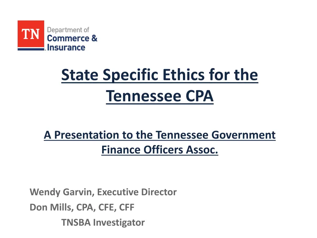 state specific ethics for the tennessee cpa