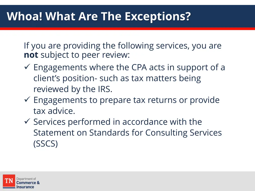 whoa what are the exceptions