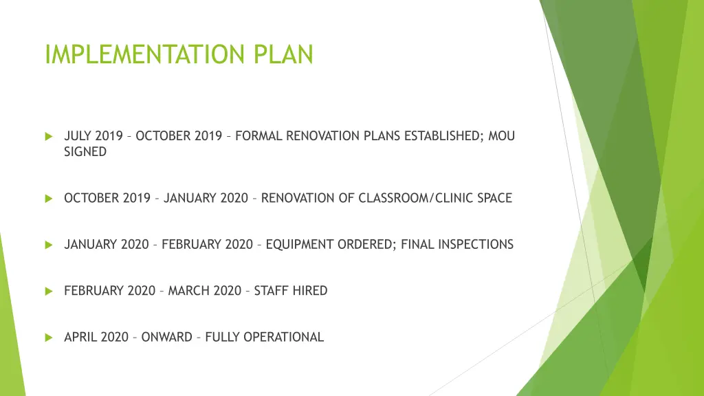 implementation plan