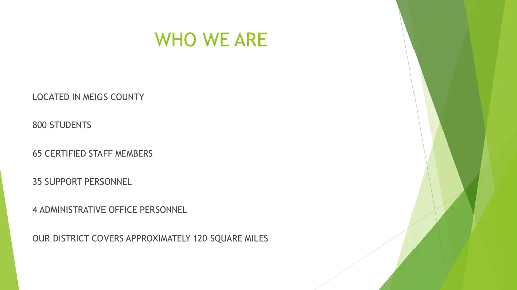 who we are