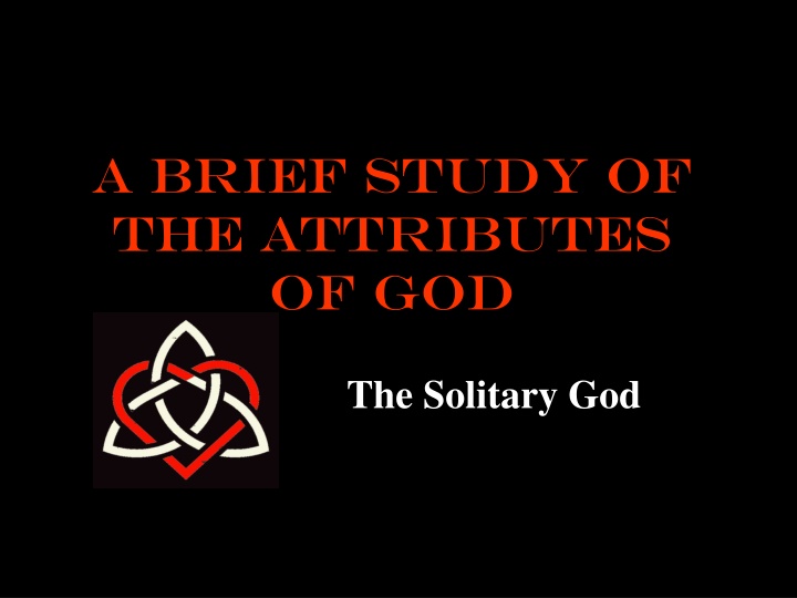 a brief study of the attributes of god
