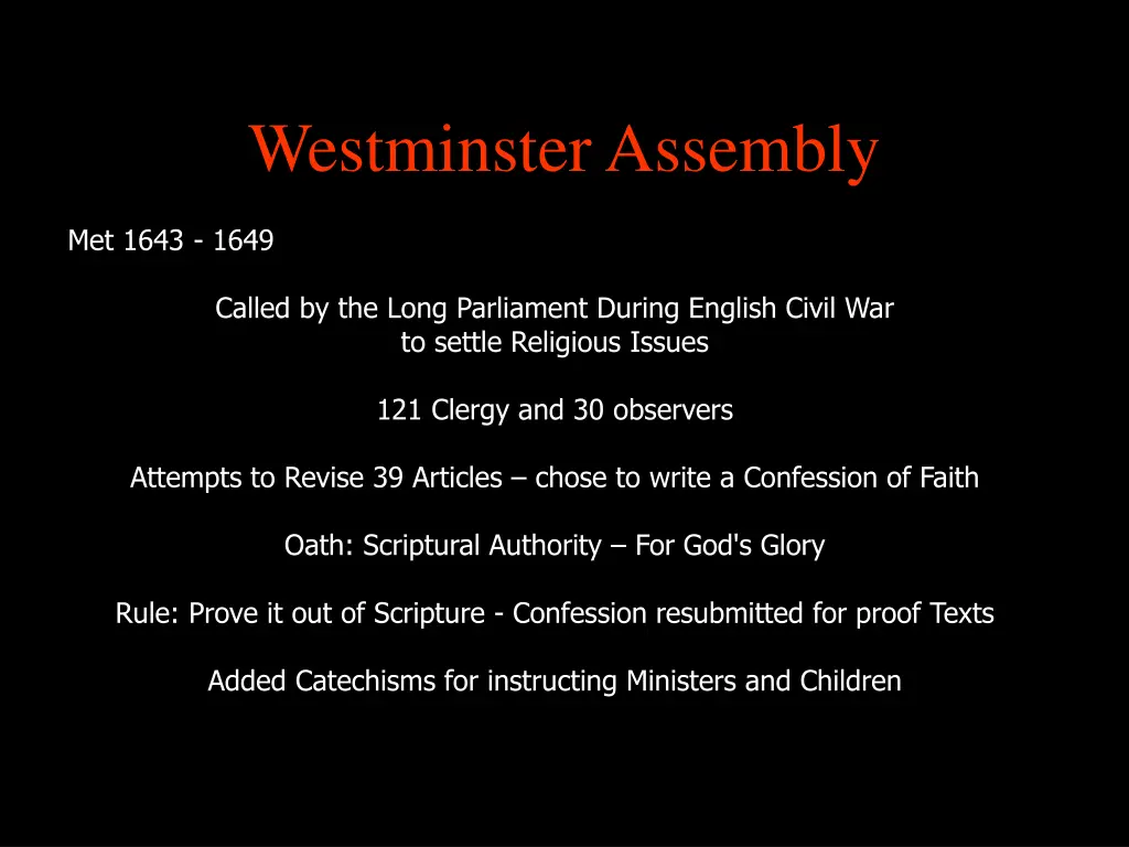 westminster assembly