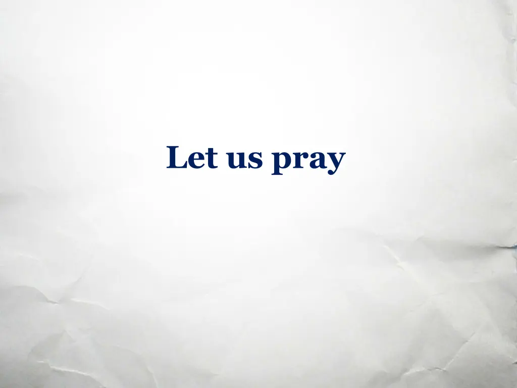 let us pray