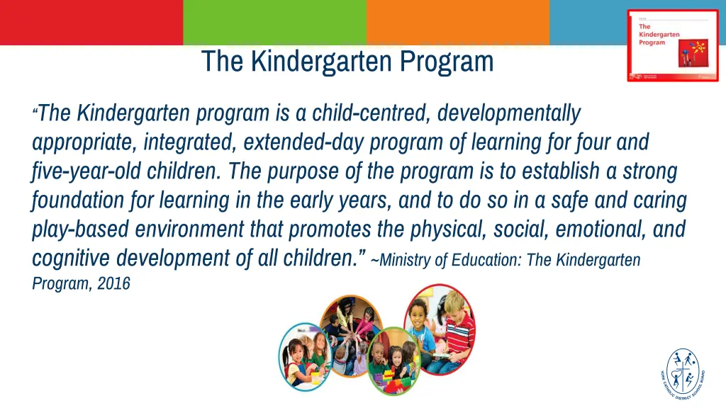 the kindergarten program