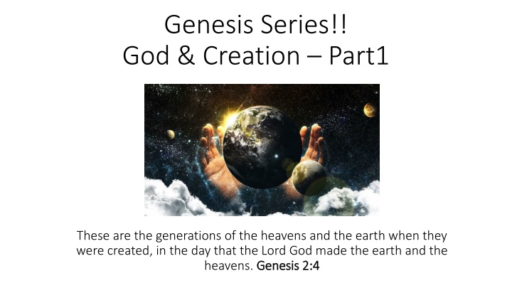 genesis series god creation part1