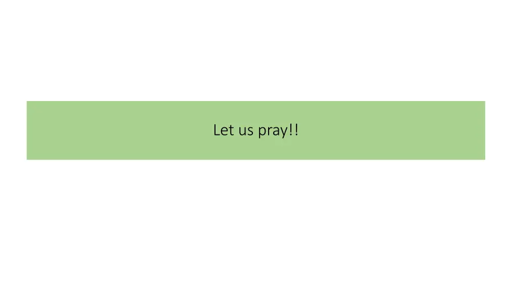 let us pray