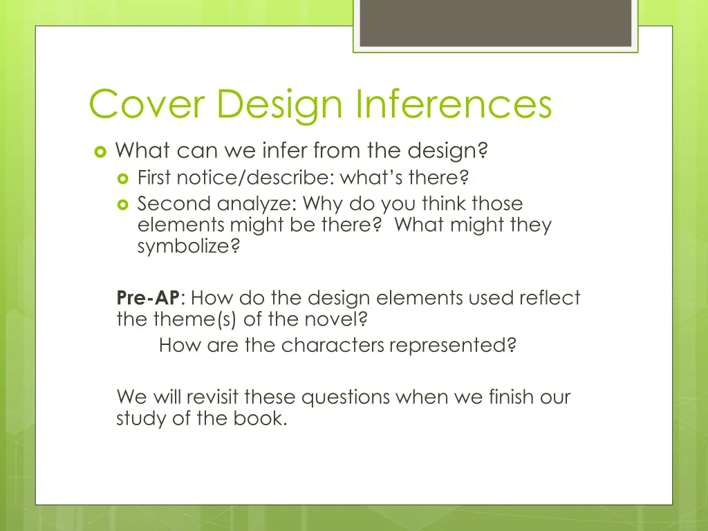 cover design inferences