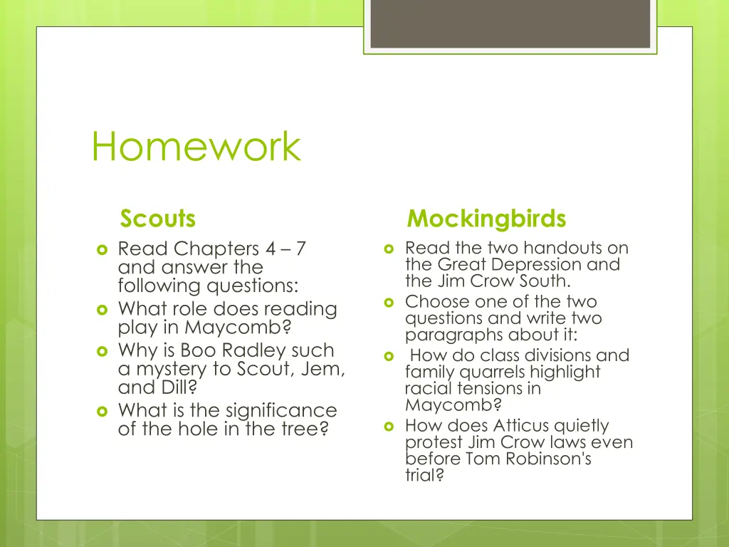 homework