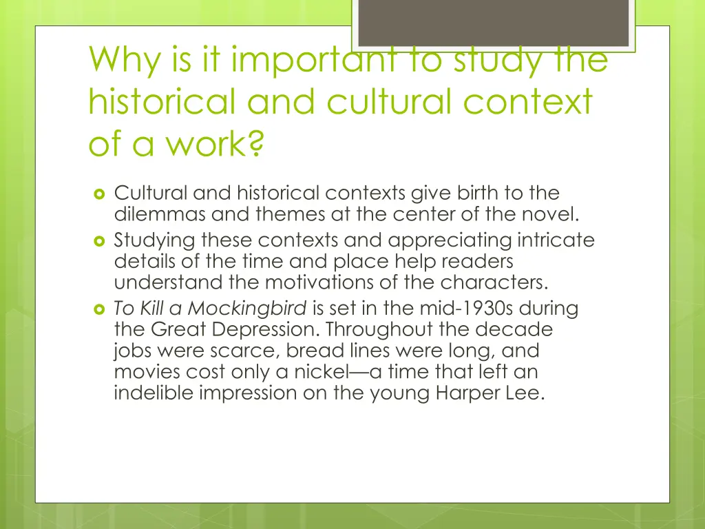 why is it important to study the historical